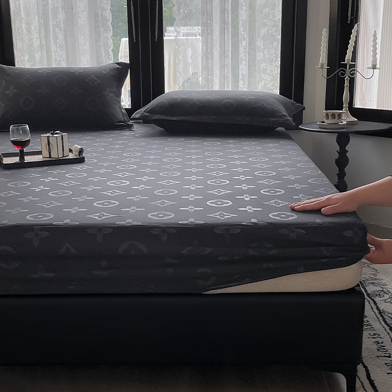 Classic Fashion Soft Cotton Fitted Bed Cover Sheet Set