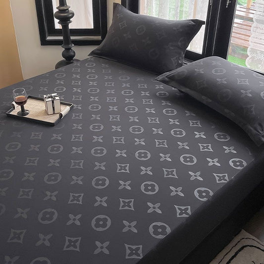 Classic Fashion Soft Cotton Fitted Bed Cover Sheet Set