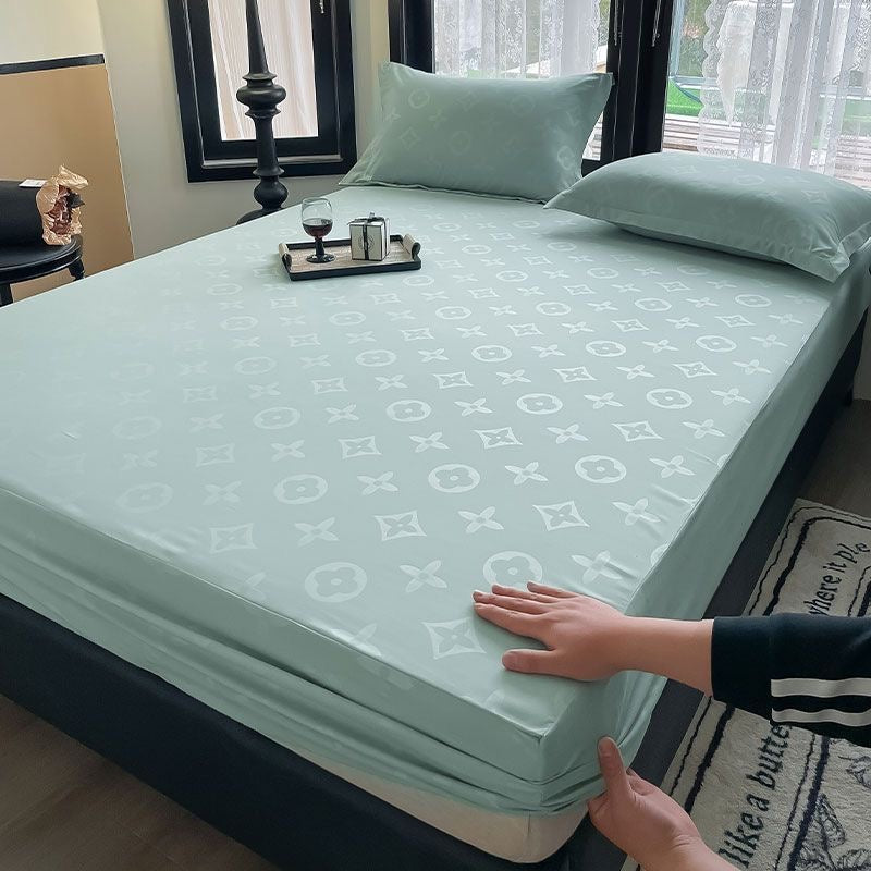 Classic Fashion Soft Cotton Fitted Bed Cover Sheet Set