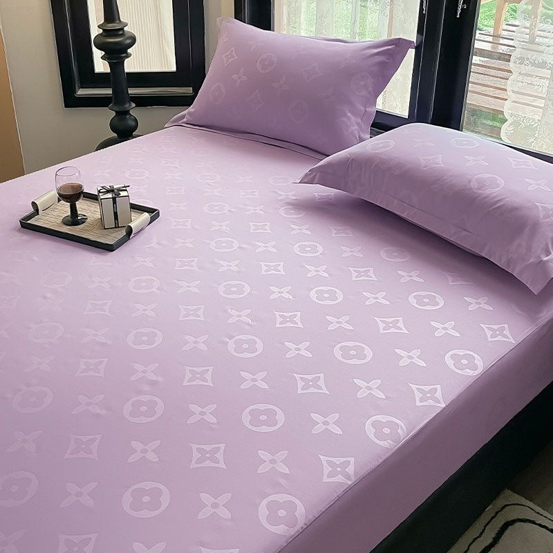 Classic Fashion Soft Cotton Fitted Bed Cover Sheet Set