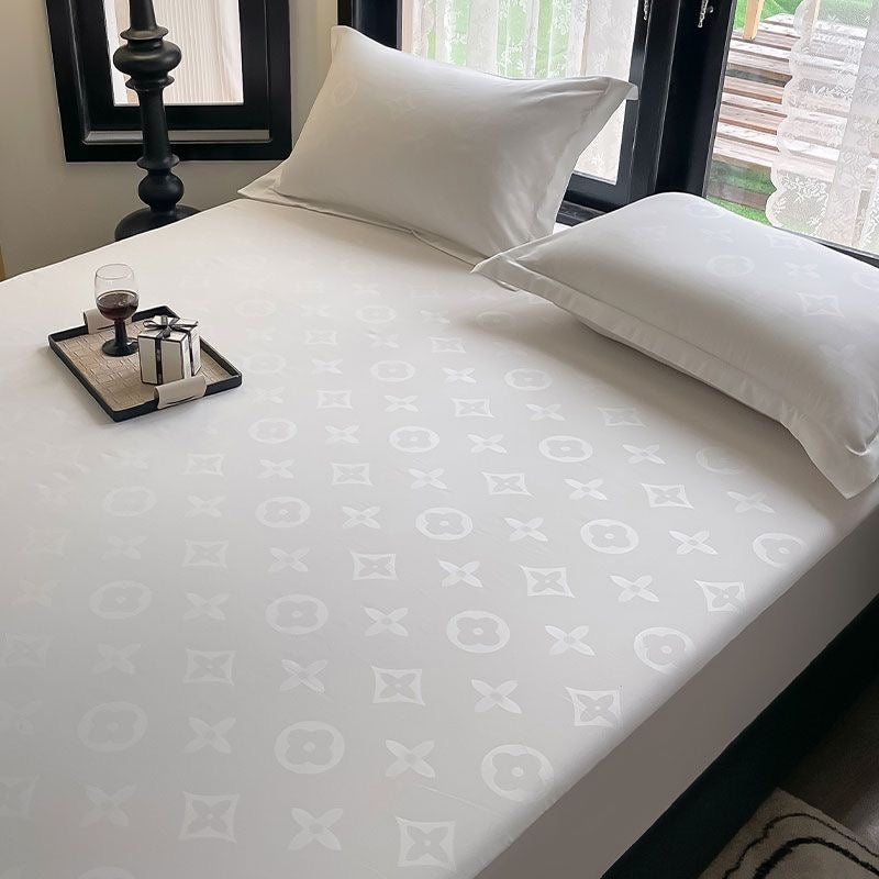 Classic Fashion Soft Cotton Fitted Bed Cover Sheet Set