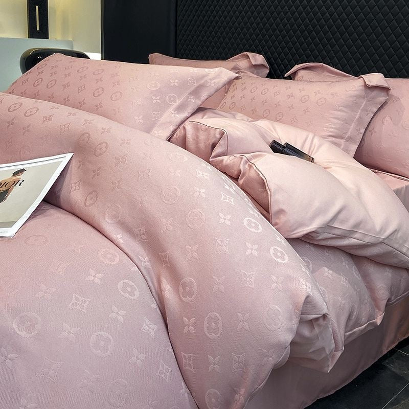 Luxury Fashion Jacquard Brushed Cotton Bedding Set