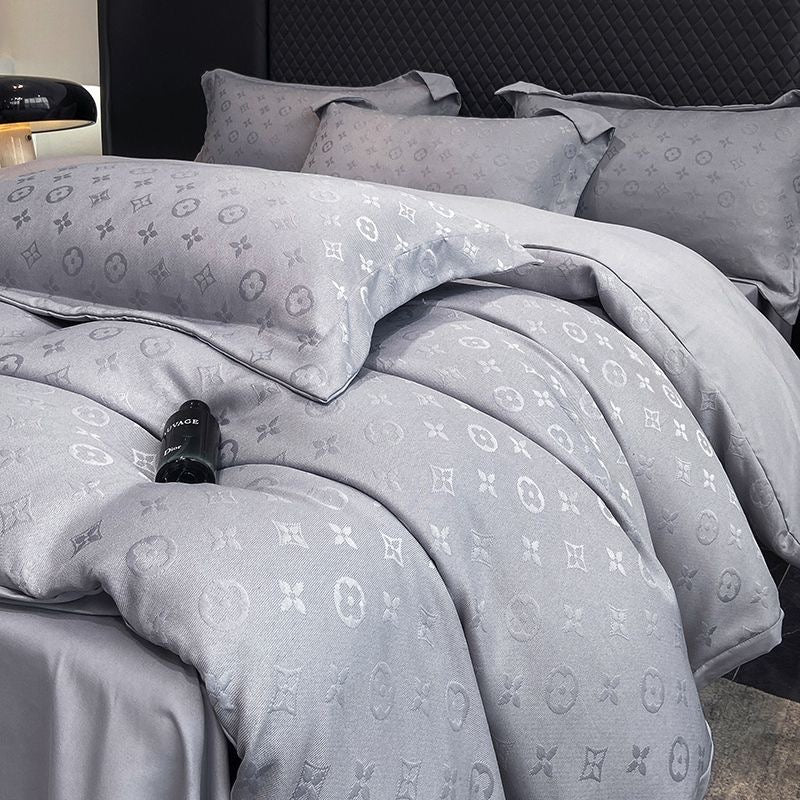 Luxury Fashion Jacquard Brushed Cotton Bedding Set