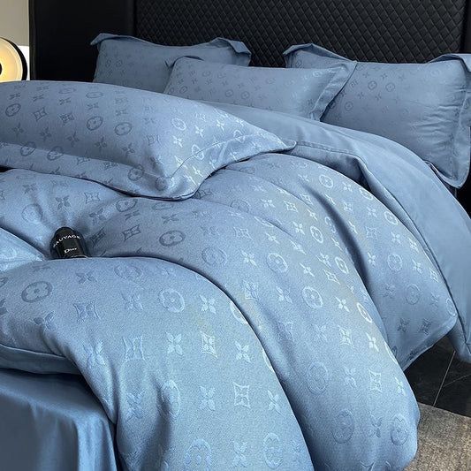 Luxury Fashion Jacquard Brushed Cotton Bedding Set