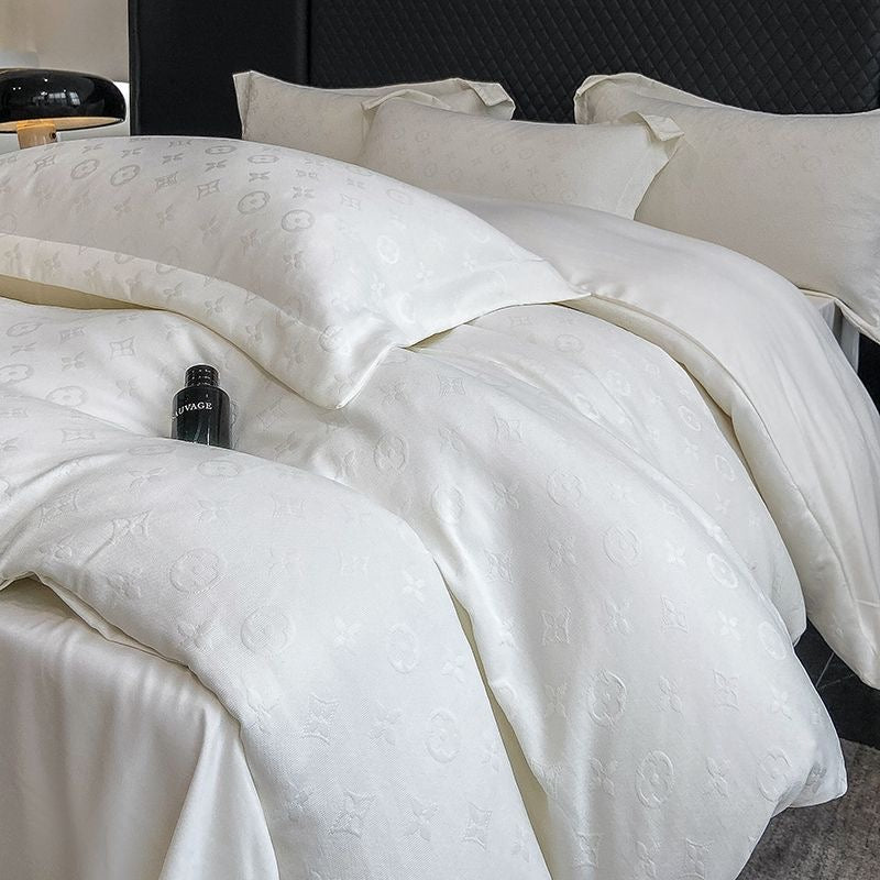 Luxury Fashion Jacquard Brushed Cotton Bedding Set