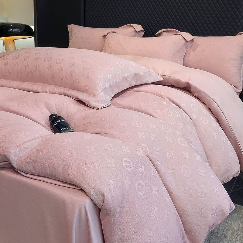Luxury Fashion Jacquard Brushed Cotton Bedding Set