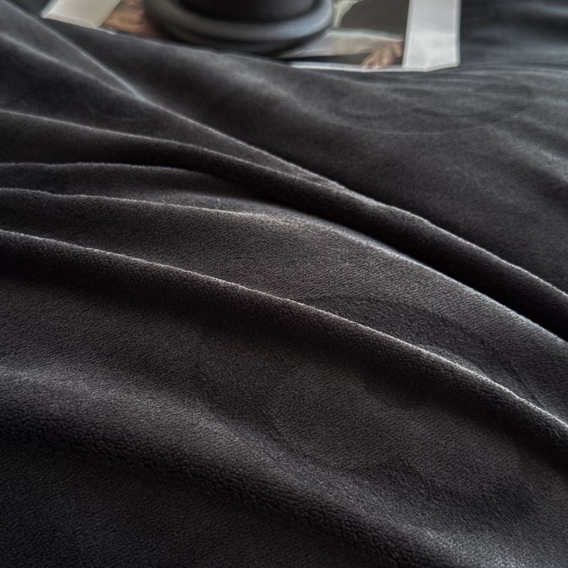 Luxury Fashion Fuzzy Fleece Velvet Fitted Bed Sheet Cover Set
