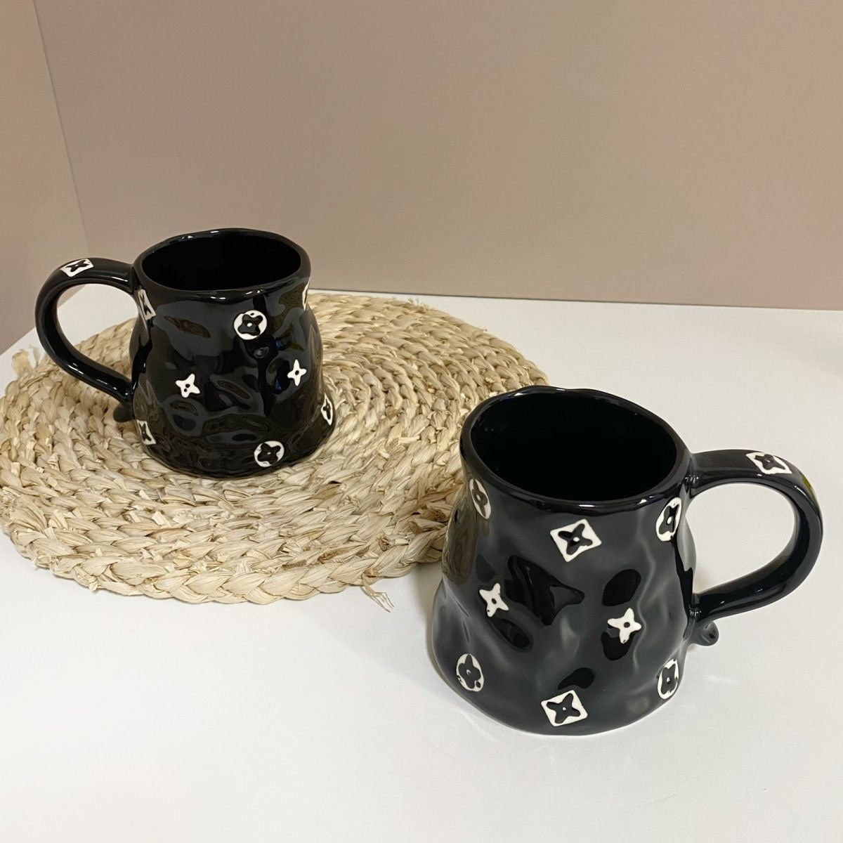 Unique INS Fashion Handmade Painted Ceramic Mug Coffee & Tea Cup
