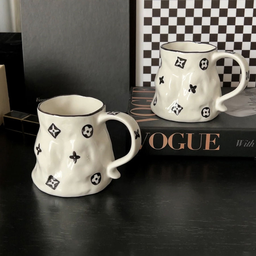 Unique INS Fashion Handmade Painted Ceramic Mug Coffee & Tea Cup