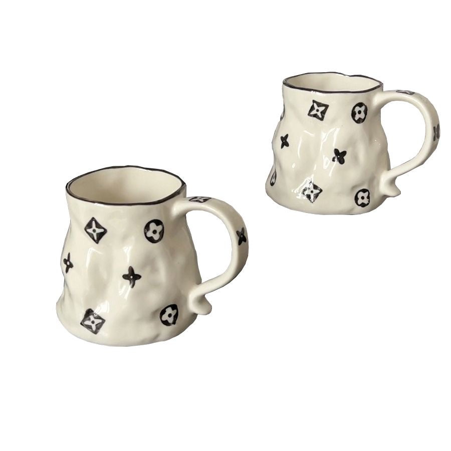 Unique INS Fashion Handmade Painted Ceramic Mug Coffee & Tea Cup