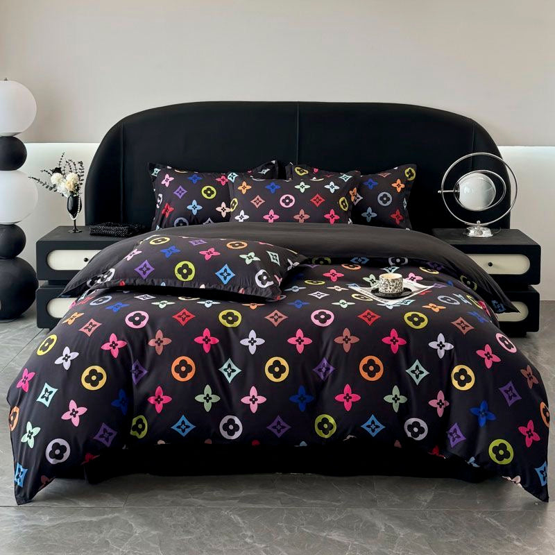 Colorful Fashion Soft Cotton Duvet Cover Bed Set