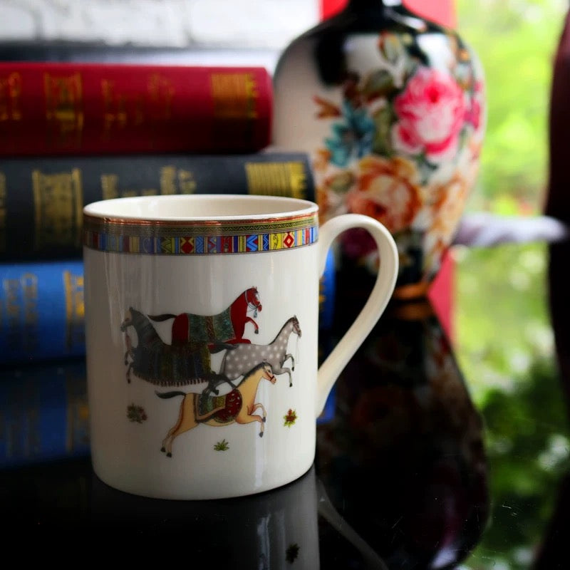 Luxury Fashion Premium Fine Porcelain with Elegant Gold-Plated Finish Coffee & Tea Mug